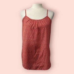 Faded Glory Red Print Top Sz S